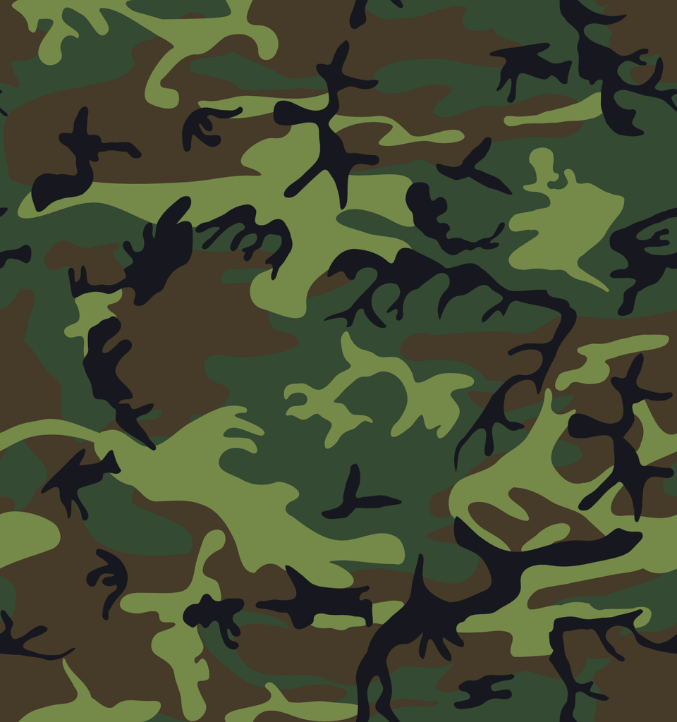 Typisches Camouflage-Muster
