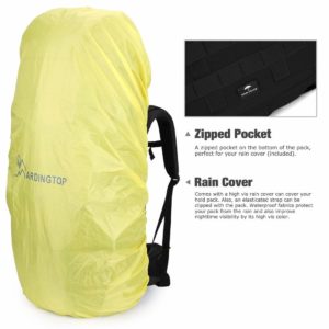 Rucksack mit drübergezogenem Regenschutz